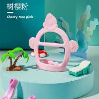 手环 公主粉-送收纳盒 宝宝防吃手神器磨牙棒婴儿防抓脸硅胶牙胶幼儿玩具软胶磨牙可水煮