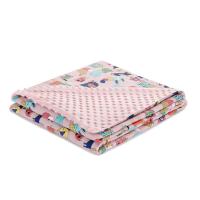 粉色动物-盖毯[温度5-25度] 80cm*100cm 全棉卡通婴儿盖毯秋冬季宝宝安抚豆豆毯新生儿抱被抱毯可水洗推车