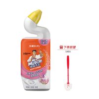 洁厕啫喱1瓶装600g+马桶刷 威猛先生强效洁厕液马桶清洁剂马桶清洁神器除臭除垢去渍淡雅花香