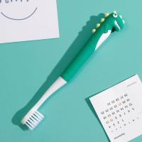 深绿色 儿童软毛牙刷细毛护齿牙刷3--12岁宝宝可爱恐龙小学生中大童牙刷