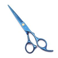 蓝色平剪 5.5 蓝色套装美发剪平剪牙剪打薄剪碎发剪理发师家用练手美发剪子工具