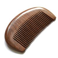 [冲量]檀木便于携带月梳[13cm] 檀木梳子女家用防静电脱发男士大宽齿细齿耐用养生木头梳子桃木梳
