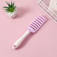 紫色排梳 高颜值气囊按摩梳子九排椭圆陪嫁庆礼盒对梳双喜化妆美发梳结婚