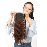 绑带式黑色玉米须 假发马尾 逼真 抓夹式玉米须蓬松马尾 女爪夹假发玉米须烫马尾辫