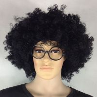 黑色 超大蓬松小丑爆炸头卖萌搞笑假发黑头饰男女非主流儿童年会舞台