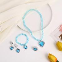 亚克力项链 +手链+戒指+耳环 冰雪奇缘女童头饰艾莎公主皇冠魔法棒套装假发辫子儿童手套头王冠