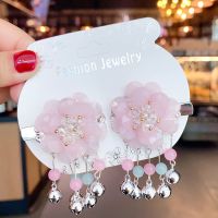 31#粉色菊花 儿童古风超仙额头链女童汉服头饰公主发饰古代流苏发夹眉心坠步摇