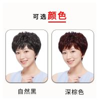 自然色(适用52-58CM) 发网+一字夹 假发女短发夏季真发中老年妈妈假发套仿真发丝头发全头套发套女士