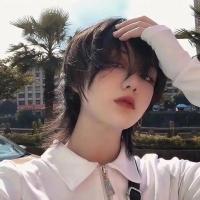 深棕色+发网发卡 狼尾假发鲻鱼头全头套自然蓬松短发帅气男女个性潮流韩版日系学生