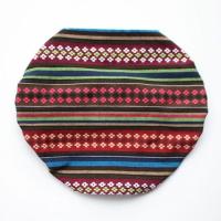 咖色系 民族风棉麻绣花超宽发带遮白发包头巾条纹发帽子发饰月子帽女发箍