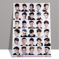 A款拍三发四 56*87厘米竖版 理发店发廊男女发型染发造型盘发烫发美发海报挂图挂画墙贴装饰画