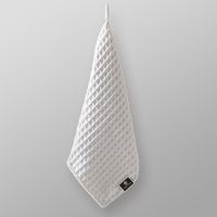 米白色 1条 29*29cm 咖啡师吧台毛巾奶茶店咖啡机专用抹布吸水不掉毛清洁布白色小方巾