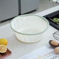 绿色 小号 居家用品厨房果蔬沥水篮圆形蔬菜沥水筛菜筛子水果清洗筛收纳筛子