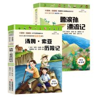 鲁滨孙漂流记+汤姆索亚历险记 鲁滨逊漂流记正版汤姆索亚历险记骑鹅旅行记六年级下册必读课外书