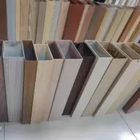 定做产品,请联系客服报价 木纹铝方管圆管拉弯铝合金型材四方管隔断扁管空心管铝方通