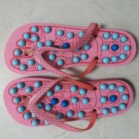 人字弹灸鞋粉色适22码 穴位磁疗按摩拖鞋男女防滑足疗鞋保健足底脚底鹅卵石按摩鞋春夏季