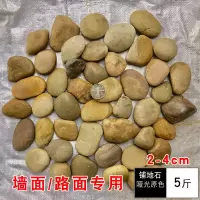 哑光原色石2-4cm 5斤装 天然雨花石鹅卵石鱼缸造景原石小白石子五彩石鹅软石卵石彩色石头