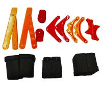 三角片橘色 4个 创铭步铝合金梯子配件塑料防滑脚套