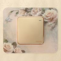 爱的花朵5个装 8.6*8.6cm普通款 5个装北欧风开关贴墙贴家用创意新房装饰亚克力客厅插座保护套