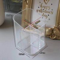 6010 化妆刷收纳桶 笔筒亚克力美妆刷子刷具筒 桌面眉笔粉刷整理收纳盒