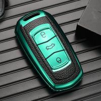皮纹款- 祖母绿 单壳 适用吉利汽车钥匙套GL帝豪gs包S1博越X3远景x6金刚x1熊猫高档扣壳