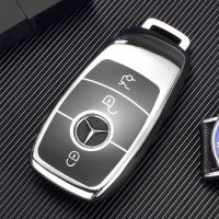 黑胶款-电光银单壳 21款奔驰钥匙套新E级C级车E200包E300壳C260男A200L女S扣GLC260L