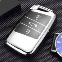 黑胶款-电光银单壳 21款大众新迈腾钥匙套B8汽车钥匙包CC专用钥匙扣新款帕萨特保护壳