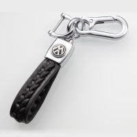 大众 保证真-小羊皮编织绳(黑色)+螺丝刀 汽车钥匙扣编织皮绳车标家用钥匙挂件男女高档挂腰钥匙手链五金扣