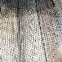 黑色 大眼菱形硬质网格网纱料网眼纱头饰摄影背景服装设计塑形创意面料