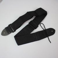 普通黑色背带 +一弦+三拨片 吉他背带民谣吉他带子肩带免打孔电吉他背带贝斯背带防脱吉他配件
