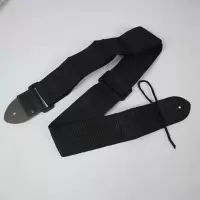 普通黑色背带 +一弦+三拨片 吉他背带民谣吉他带子肩带免打孔电吉他背带贝斯背带防脱吉他配件