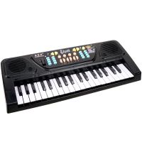 37键带话筒多功能儿童电子琴[黑色] 电池版[带学习辅助+视频教程+电池] 儿童玩具电子琴钢琴初学女孩1-3-6-岁麦克