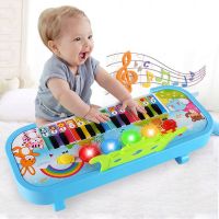 糖果多功能电子琴[蓝色] 电池版[电池需自备] 糖果电子琴幼儿早教益智弹奏电动充电钢琴音乐玩具儿童礼物多功能