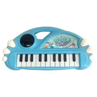 灯光电子琴蓝(送电池) 启蒙可弹奏1-3岁钢琴婴儿童宝宝早教益智灯光音乐电子琴女孩玩具