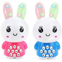 粉色兔子故事机 摇铃车婴儿玩具可咬手抓球0-1岁宝宝0-3-6-8-12个月新生儿益智