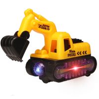 黄色万向挖掘机 厂配-[无电池] 儿童玩具男孩车挖掘机玩具小孩遥控汽车工程车宝宝遥控汽车礼物
