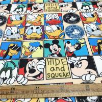 C款(多拍连着不剪断) 50cm*140cm 卡通布料细帆布米奇印花拼布手工diy面料包包幼儿园桌布清仓