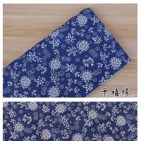2.4米宽千禧缘 1米价,宽2.4米蓝印花布中国风桌布窗帘沙发布料老粗布青花瓷帆布