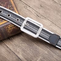 黑白130cm 帆布布料腰带男加长大码胖子腰带腰围胖人皮带肥佬150cm超长款