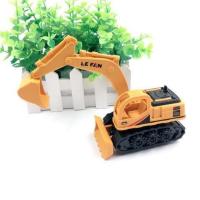 履带挖土机单只 卡通迷你惯性挖掘机推挖土机工程车小男孩沙滩回力益智儿童玩具