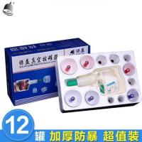 12罐[送延长管+6个磁针] 保益真空拔罐器非玻璃家用抽气式火罐子祛湿吸湿气罐全套套装防爆