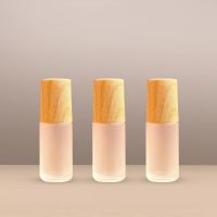 木纹5ml三支装 滚珠分装瓶玻璃空瓶子小样10ml旅行便携精油眼霜生发液香水走珠瓶