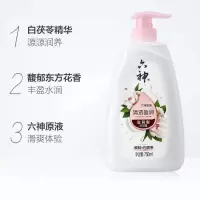 清透盈润750ml[银耳白茯苓] 六神沐浴露清新滋润芦荟麦冬清透盈润留香美白男女学生家庭装
