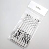 [8支笔套装] 美甲刷套装 豹纹小尾杆8支装彩绘笔 美甲画花 点钻笔 雕花豹纹笔