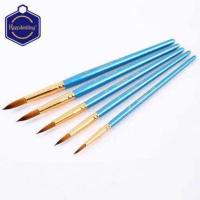 五支装尖头画笔 尼龙毛水彩画笔套装水彩颜料笔水粉笔圆头丙烯画笔美术勾线笔