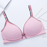 粉色 32/70(AB通杯) 少女内衣女学生韩版初中生防下垂聚拢文胸无钢圈薄款胸罩发育期