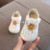 A-5 米色 亏本清仓不亮灯 22码内长14厘米 夏季女小童亮灯鞋子0-1-3岁2女宝宝凉鞋婴幼儿软底学步鞋公主皮鞋