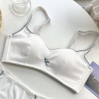 白色单件 70B /32 薄款内衣女大胸显小少女学生高中收副乳抹胸无钢圈小胸文胸罩单件