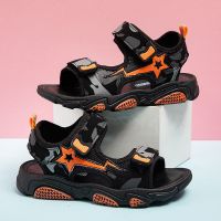 橙红色 26 鞋内长17cm 小学生男童凉鞋2021新款夏季中大童男孩软底防滑宝宝鞋儿童沙滩鞋