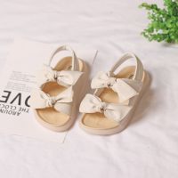 米色S2 双蝴蝶结 21码 内长13.5cm 女童软底凉鞋2021夏季新款儿童公主鞋小童鞋子时尚中大童女宝童鞋